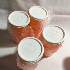 Tupperware Impressions Tumblers  Drinkware 18 oz Stacking Nesting  With Lids